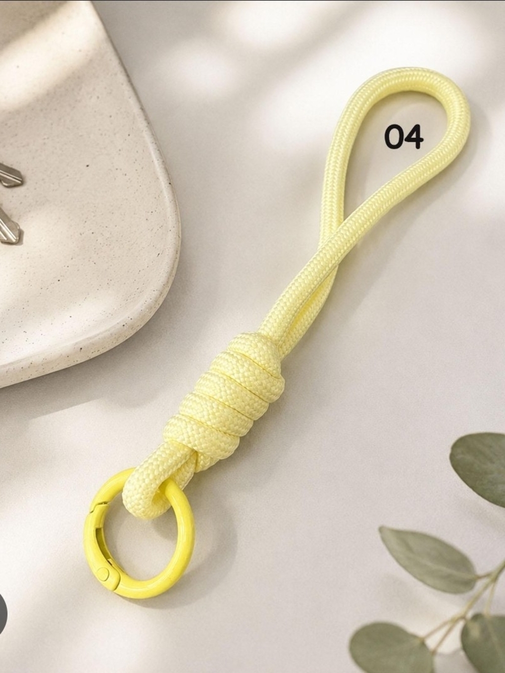 Yellow Braided Paracord Keychain/ Bag Charm/ Phone Strap Lanyard BNIB